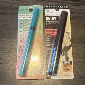 Brow Filler in Brown: Physicians Formula Eyeliner and Maybelline